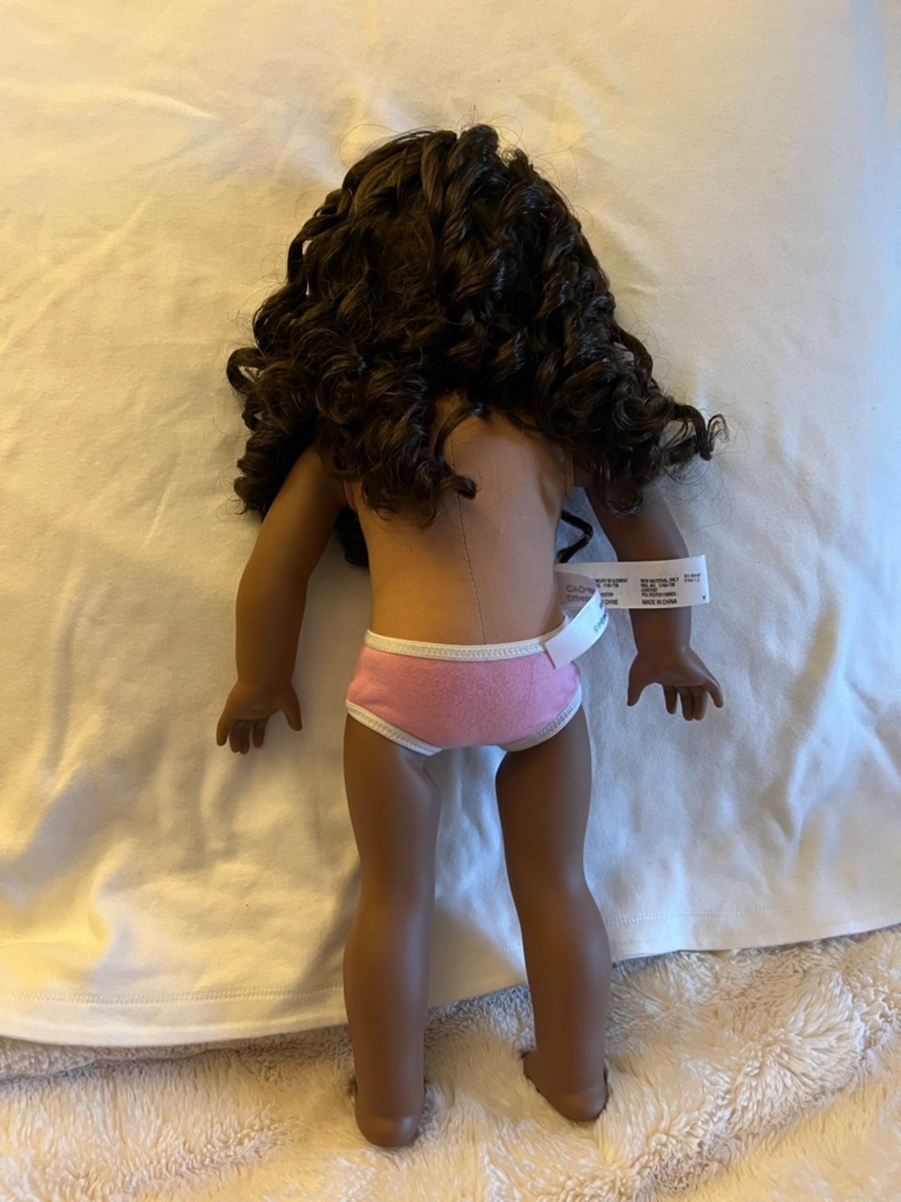 American Girl CYO Sonali Mold- Brown Curly-Haired Doll with Freckles - Picture 4 of 5